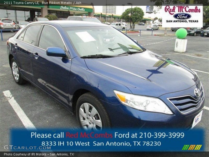 Blue Ribbon Metallic / Ash 2011 Toyota Camry LE