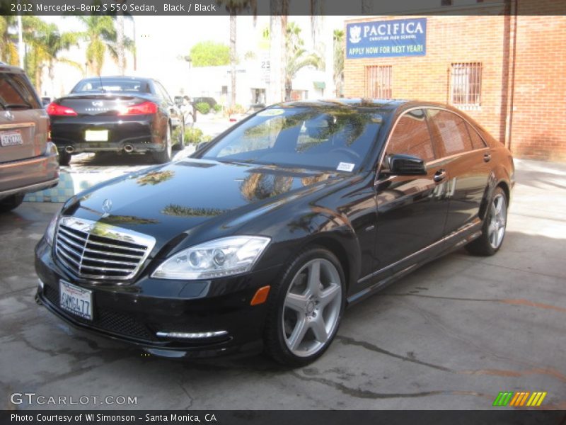 Black / Black 2012 Mercedes-Benz S 550 Sedan