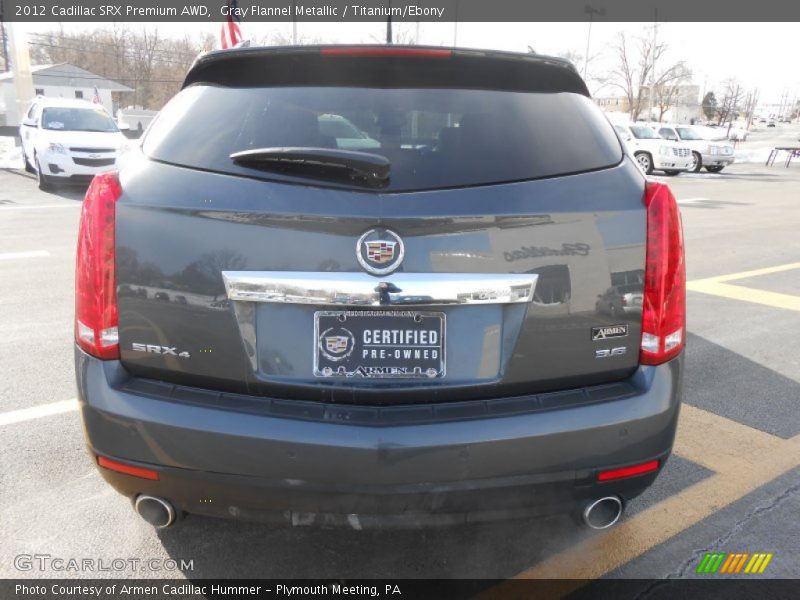 Gray Flannel Metallic / Titanium/Ebony 2012 Cadillac SRX Premium AWD