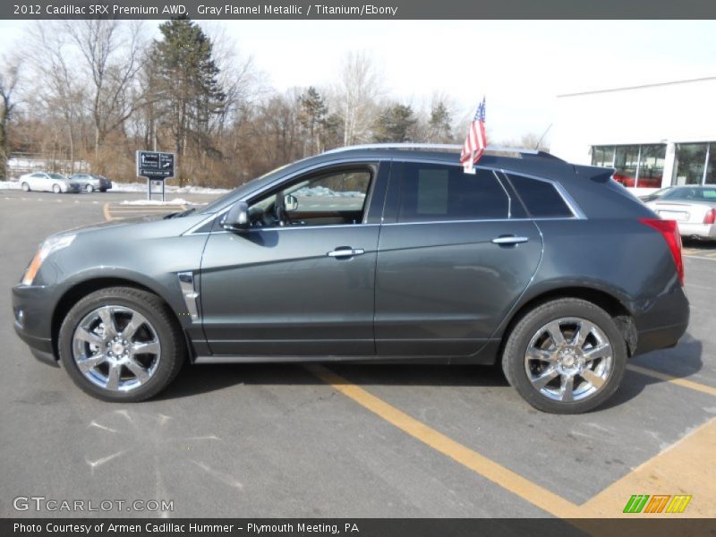 Gray Flannel Metallic / Titanium/Ebony 2012 Cadillac SRX Premium AWD