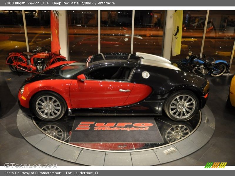 Deep Red Metallic/Black / Anthracite 2008 Bugatti Veyron 16.4
