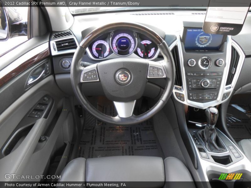 Gray Flannel Metallic / Titanium/Ebony 2012 Cadillac SRX Premium AWD
