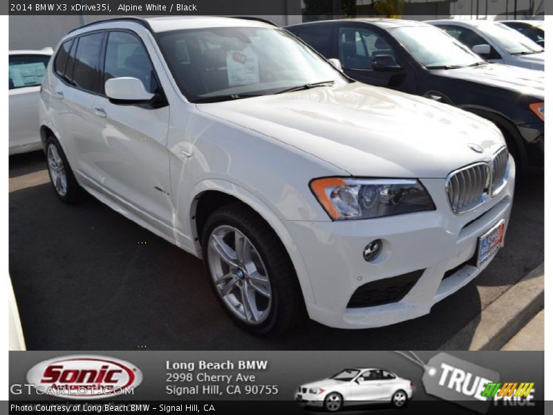 Alpine White / Black 2014 BMW X3 xDrive35i