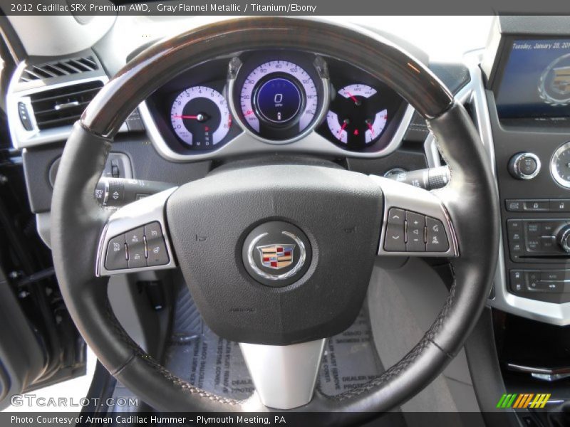 Gray Flannel Metallic / Titanium/Ebony 2012 Cadillac SRX Premium AWD