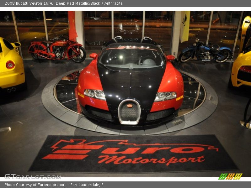 Deep Red Metallic/Black / Anthracite 2008 Bugatti Veyron 16.4
