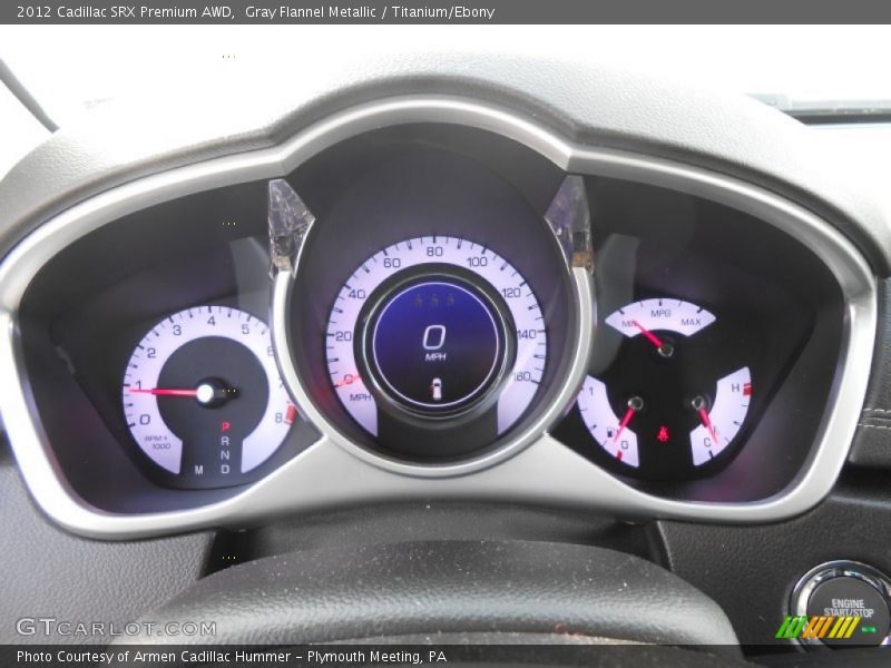 Gray Flannel Metallic / Titanium/Ebony 2012 Cadillac SRX Premium AWD