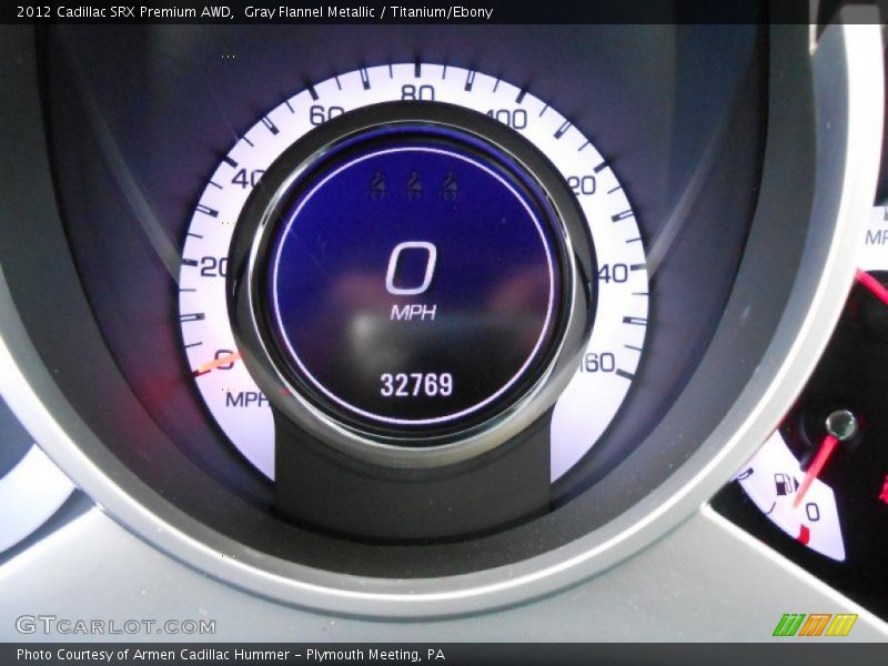 Gray Flannel Metallic / Titanium/Ebony 2012 Cadillac SRX Premium AWD