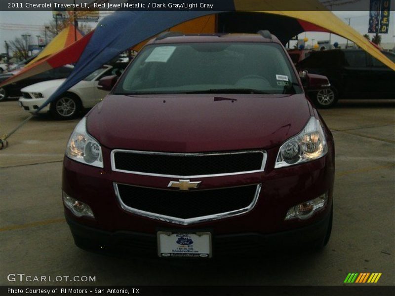 Red Jewel Metallic / Dark Gray/Light Gray 2011 Chevrolet Traverse LT