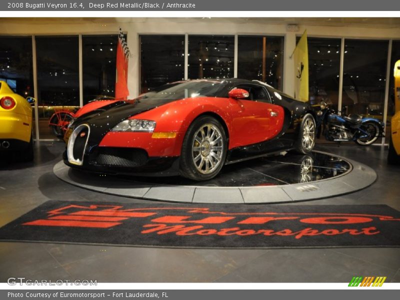 Deep Red Metallic/Black / Anthracite 2008 Bugatti Veyron 16.4