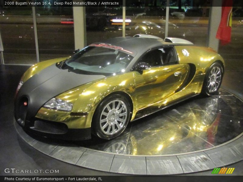 Deep Red Metallic/Black / Anthracite 2008 Bugatti Veyron 16.4