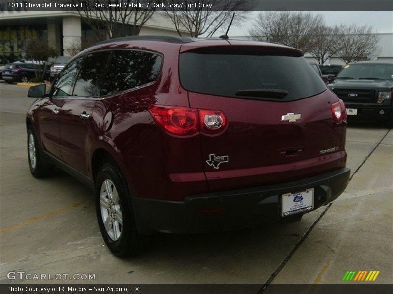 Red Jewel Metallic / Dark Gray/Light Gray 2011 Chevrolet Traverse LT