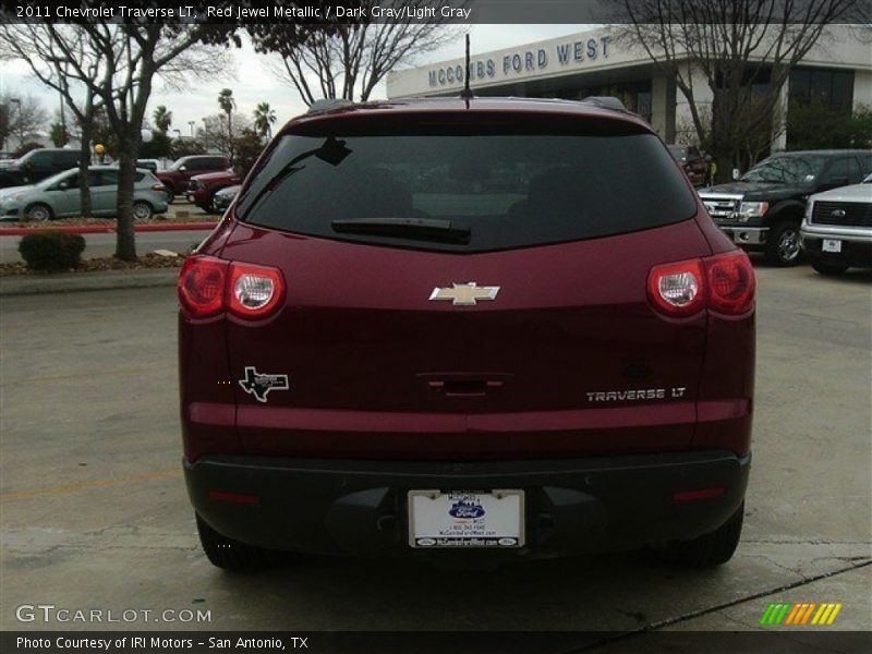 Red Jewel Metallic / Dark Gray/Light Gray 2011 Chevrolet Traverse LT