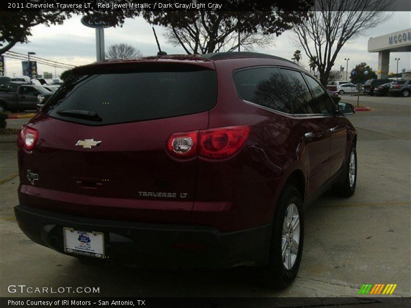 Red Jewel Metallic / Dark Gray/Light Gray 2011 Chevrolet Traverse LT