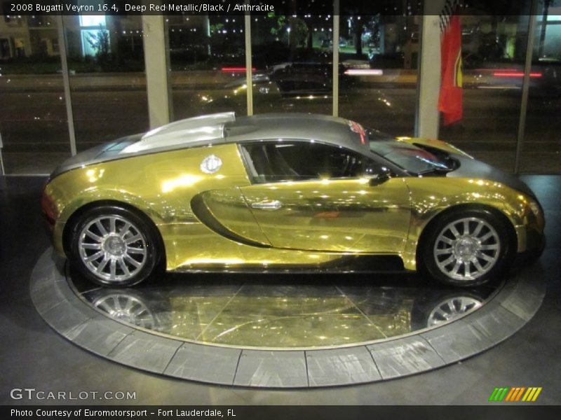 Deep Red Metallic/Black / Anthracite 2008 Bugatti Veyron 16.4