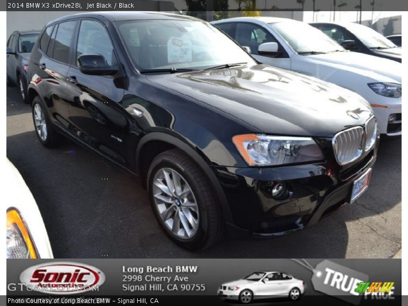 Jet Black / Black 2014 BMW X3 xDrive28i