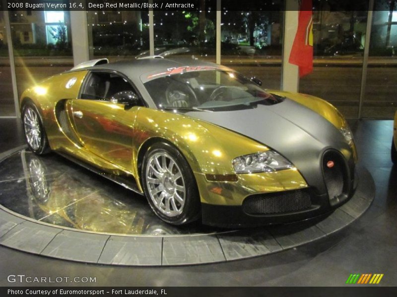 Deep Red Metallic/Black / Anthracite 2008 Bugatti Veyron 16.4