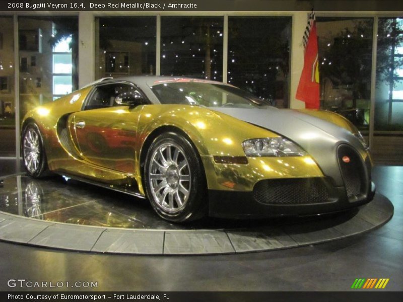 Deep Red Metallic/Black / Anthracite 2008 Bugatti Veyron 16.4