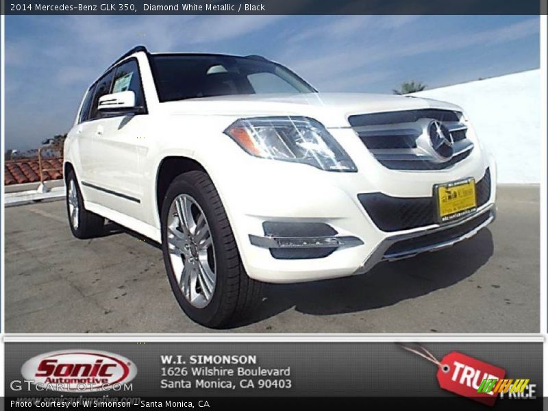 Diamond White Metallic / Black 2014 Mercedes-Benz GLK 350
