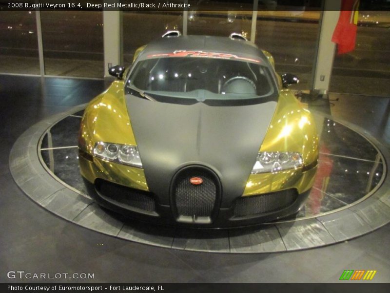 Deep Red Metallic/Black / Anthracite 2008 Bugatti Veyron 16.4