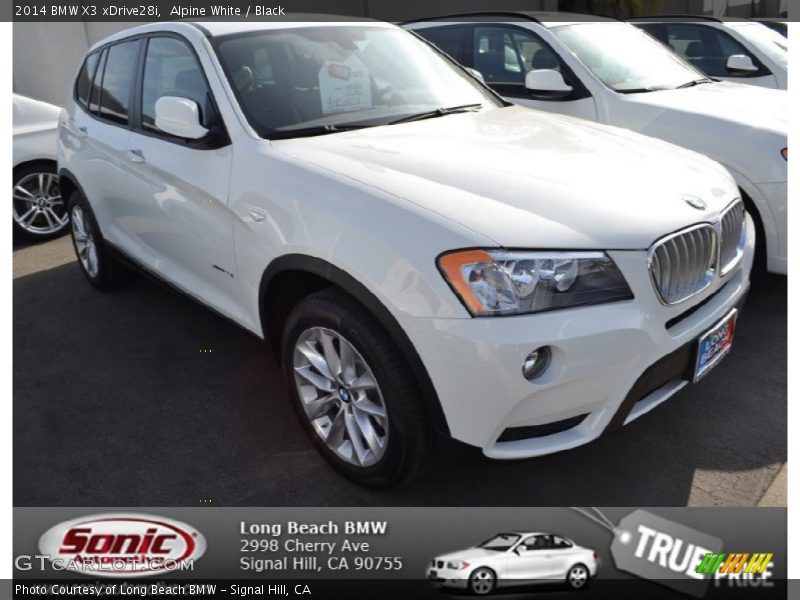 Alpine White / Black 2014 BMW X3 xDrive28i