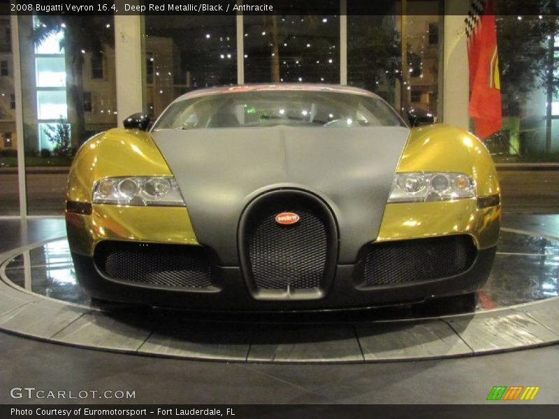 Deep Red Metallic/Black / Anthracite 2008 Bugatti Veyron 16.4