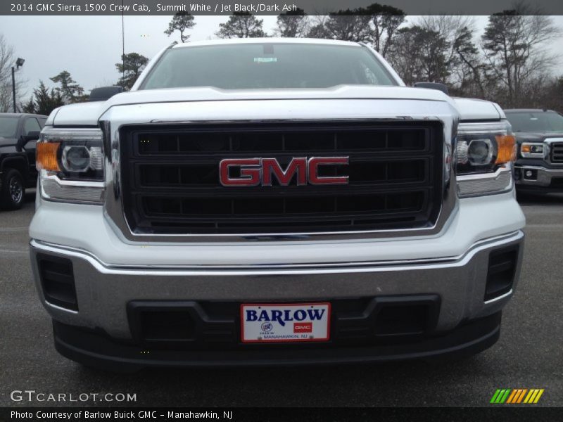 Summit White / Jet Black/Dark Ash 2014 GMC Sierra 1500 Crew Cab