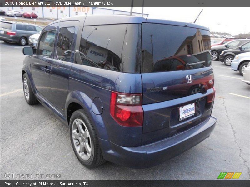 Royal Blue Pearl / Titanium/Black 2008 Honda Element SC