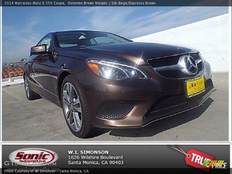 Dolomite Brown Metallic / Silk Beige/Espresso Brown 2014 Mercedes-Benz E 350 Coupe