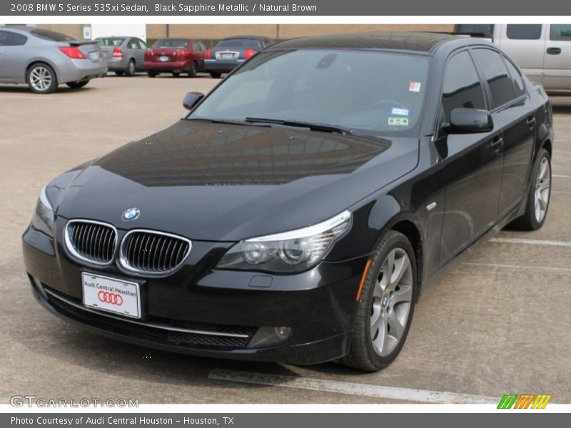 Black Sapphire Metallic / Natural Brown 2008 BMW 5 Series 535xi Sedan