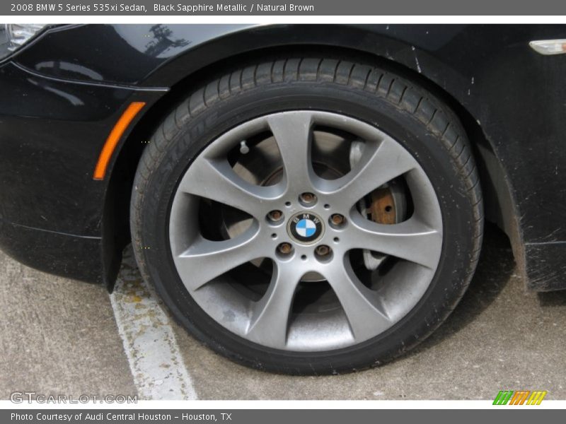 Black Sapphire Metallic / Natural Brown 2008 BMW 5 Series 535xi Sedan