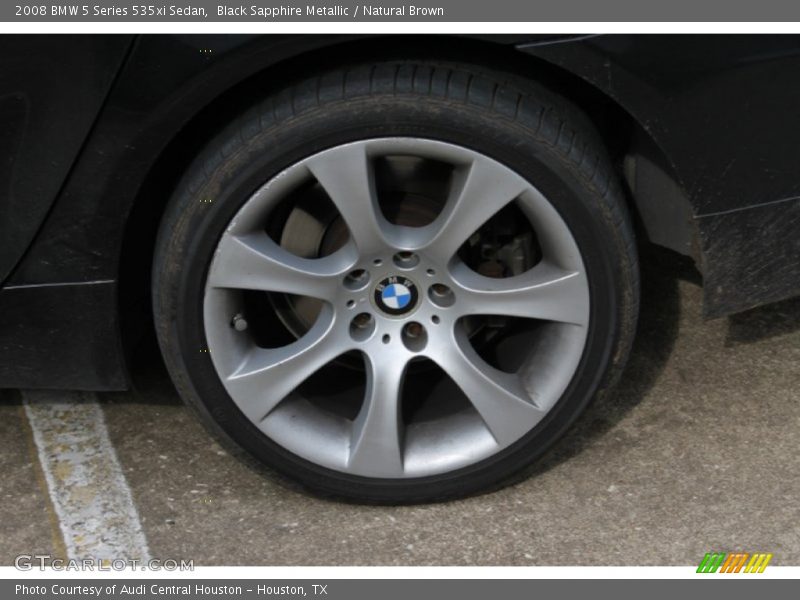 Black Sapphire Metallic / Natural Brown 2008 BMW 5 Series 535xi Sedan