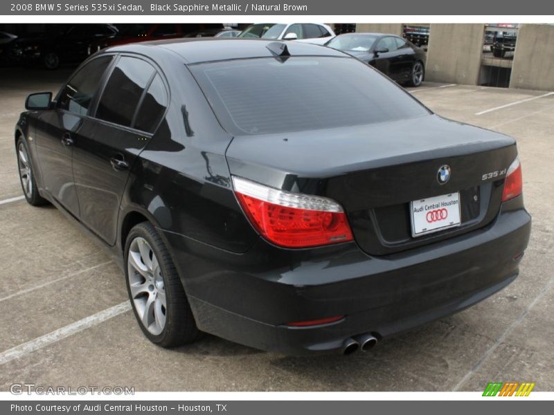 Black Sapphire Metallic / Natural Brown 2008 BMW 5 Series 535xi Sedan