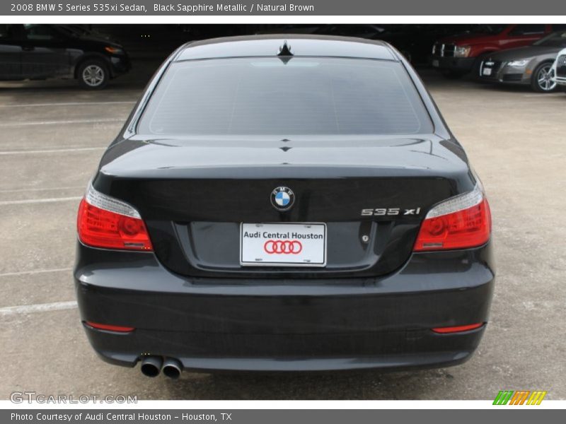 Black Sapphire Metallic / Natural Brown 2008 BMW 5 Series 535xi Sedan