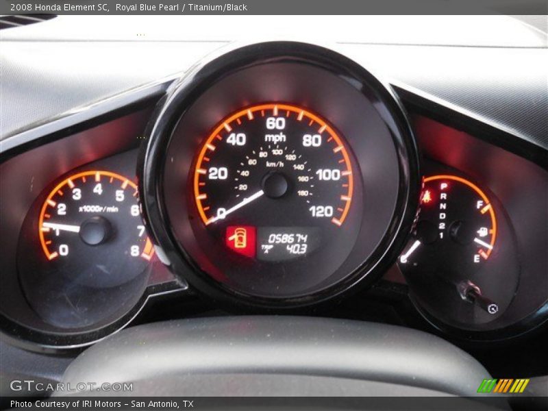 Royal Blue Pearl / Titanium/Black 2008 Honda Element SC