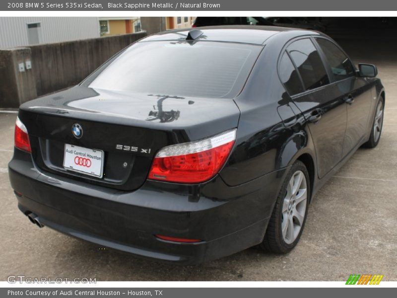 Black Sapphire Metallic / Natural Brown 2008 BMW 5 Series 535xi Sedan
