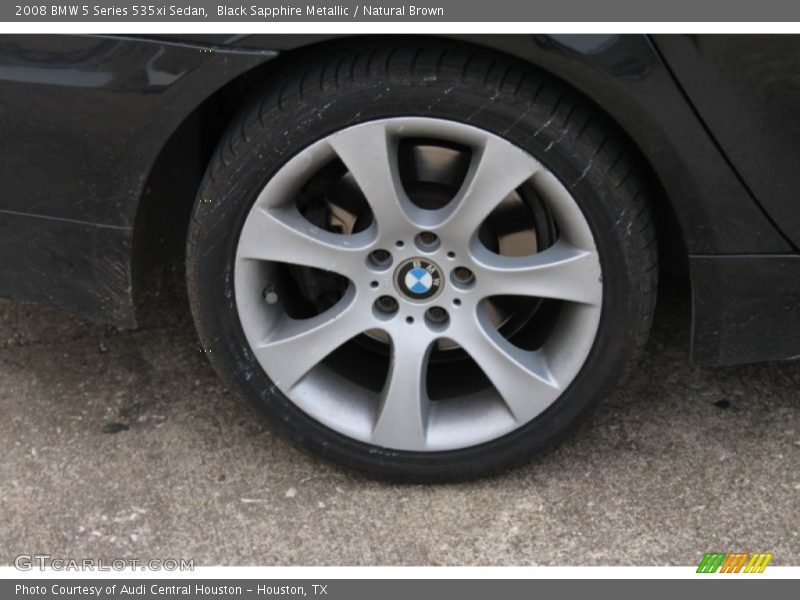 Black Sapphire Metallic / Natural Brown 2008 BMW 5 Series 535xi Sedan