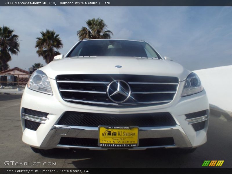 Diamond White Metallic / Black 2014 Mercedes-Benz ML 350