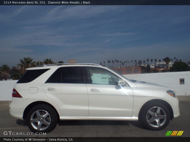 Diamond White Metallic / Black 2014 Mercedes-Benz ML 350