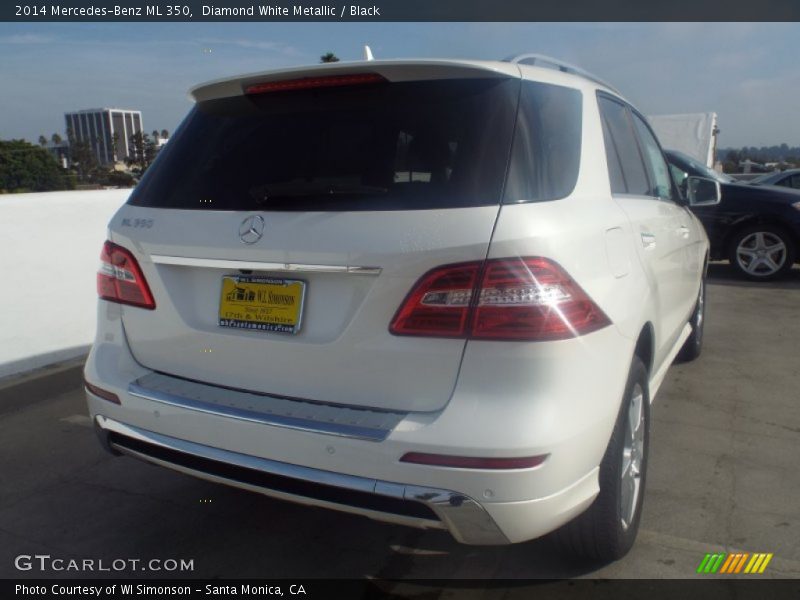 Diamond White Metallic / Black 2014 Mercedes-Benz ML 350