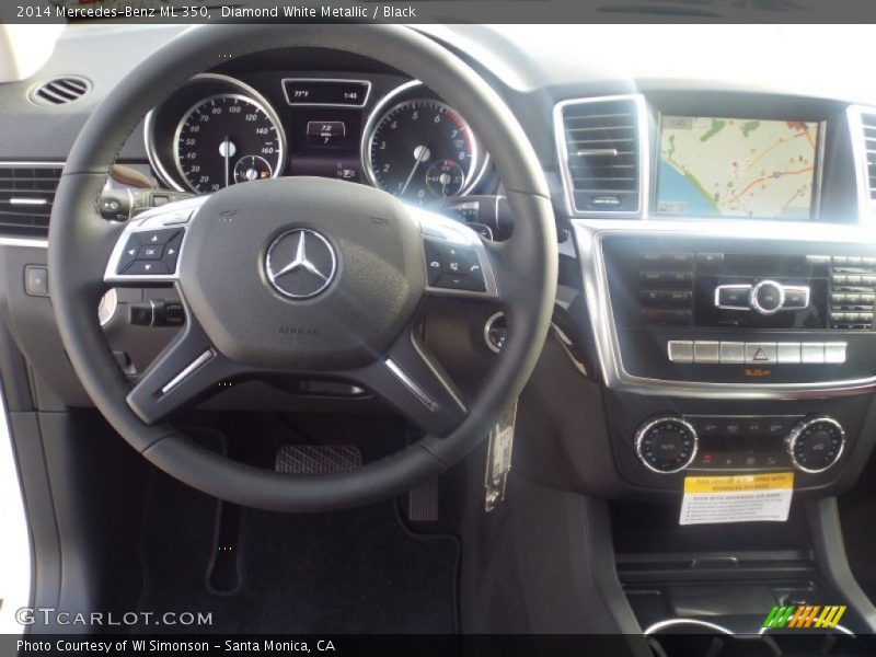 Diamond White Metallic / Black 2014 Mercedes-Benz ML 350