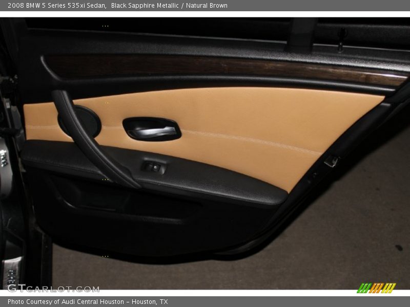 Black Sapphire Metallic / Natural Brown 2008 BMW 5 Series 535xi Sedan