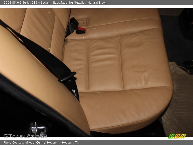Black Sapphire Metallic / Natural Brown 2008 BMW 5 Series 535xi Sedan