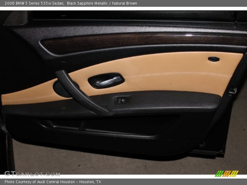 Black Sapphire Metallic / Natural Brown 2008 BMW 5 Series 535xi Sedan