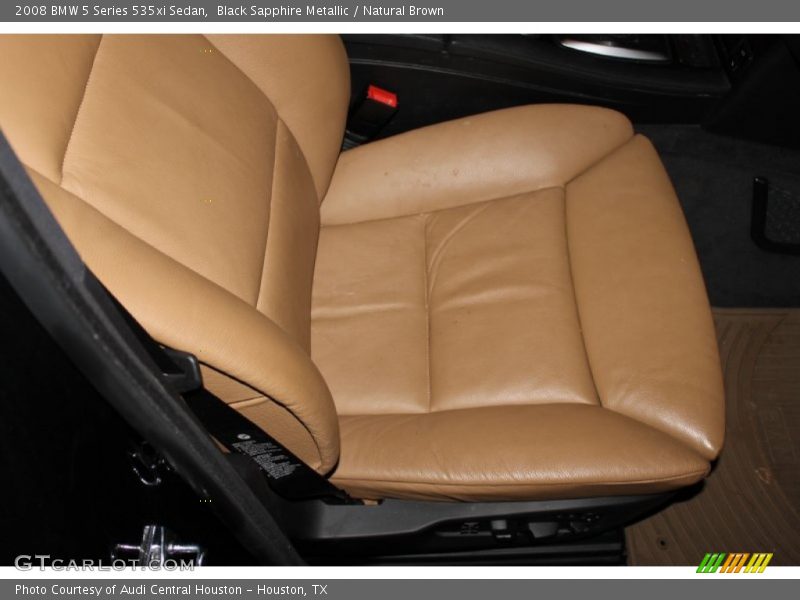 Black Sapphire Metallic / Natural Brown 2008 BMW 5 Series 535xi Sedan