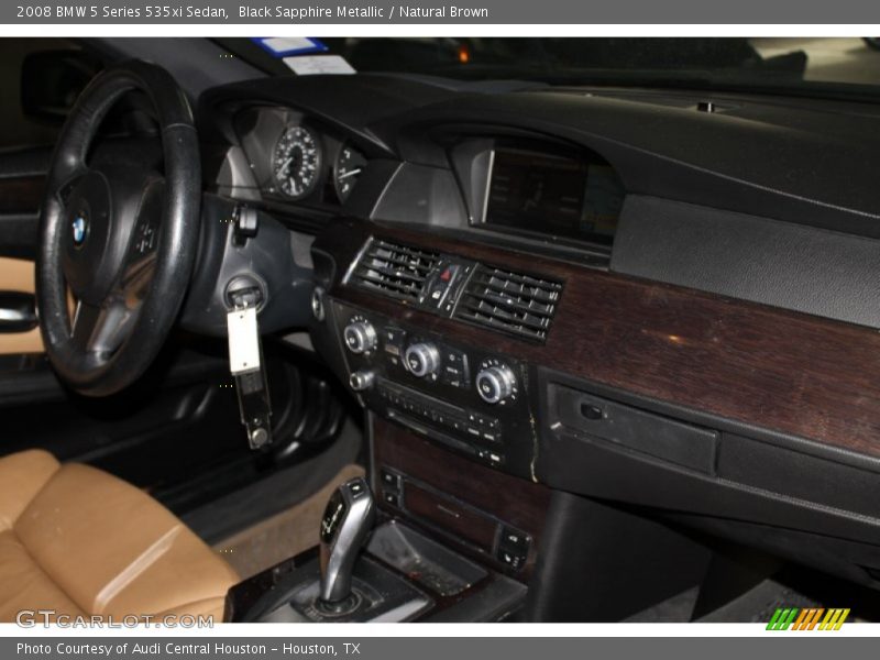 Black Sapphire Metallic / Natural Brown 2008 BMW 5 Series 535xi Sedan