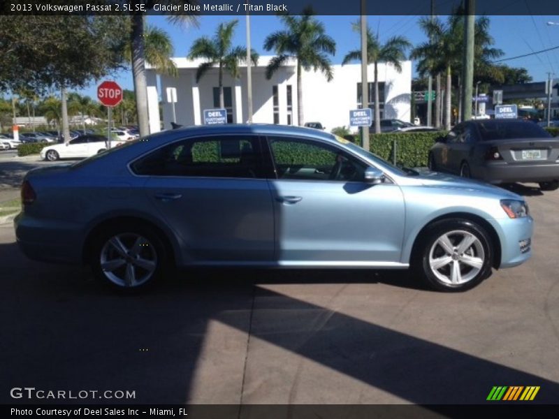 Glacier Blue Metallic / Titan Black 2013 Volkswagen Passat 2.5L SE