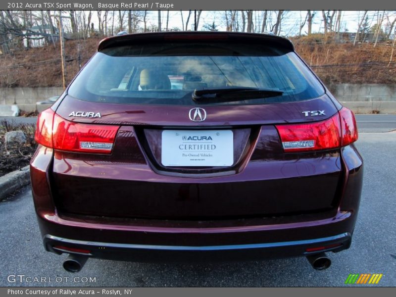 Basque Red Pearl / Taupe 2012 Acura TSX Sport Wagon