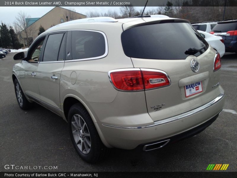 Champagne Silver Metallic / Cocaccino 2014 Buick Enclave Leather AWD