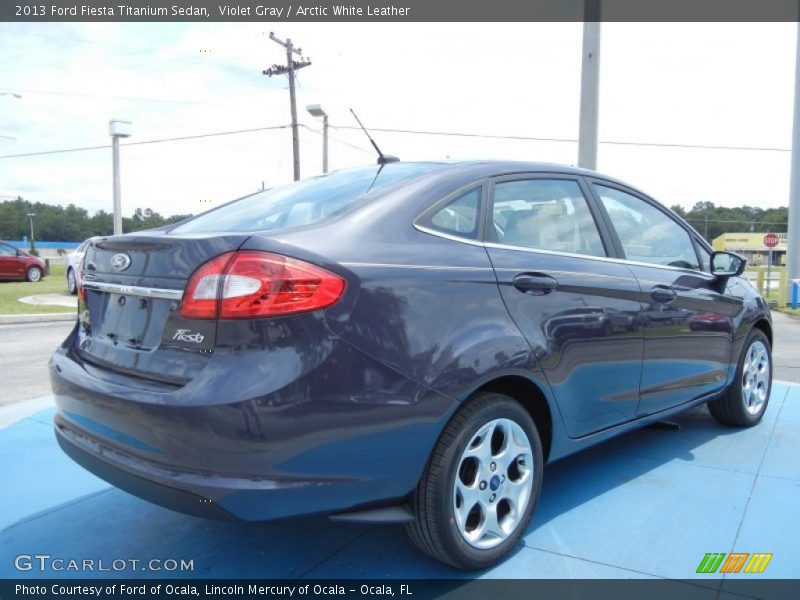 Violet Gray / Arctic White Leather 2013 Ford Fiesta Titanium Sedan