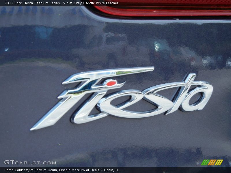Violet Gray / Arctic White Leather 2013 Ford Fiesta Titanium Sedan